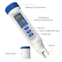 ILWQ-49_SOL Pen Type Salinity & Temperature Meter ATC NaCl w/ Calibration Solution Set, Salt Water Quality Tester 70.0ppt for Saltwater Aquarium Hydroponics Food Pond Digital Measurement Tool - Instrulife