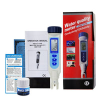 ILWQ-50_SOL Pen Type Salinity & Temperature Meter ATC w/ Calibration Solution Set ppm / ppt / % / S.G. 4 Units, Salt NaCl Water Quality Tester for Saltwater Aquarium Pond Hydroponics Food Test - Instrulife