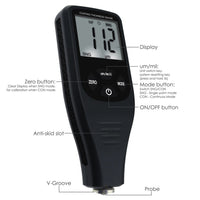 ILTM-259 Fe/ NF Coating Thickness Gauge Tester, 0~1300um 0~51.2mil Attribute Auto Detection & Substrate Paint Non-destructive Measurement, for Car Automotive Inspection Chemical Metal Processing - Instrulife