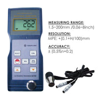 ILTM-896 Digital Ultrasonic Thickness Gauge Meter 1.5 - 200mm - Instrulife