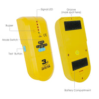 ILSM-13 3 in 1 Stud / Metal / AC Wire Detector, Handheld Wall Wood Metallic Pipe Voltage Live Scanner Finder Tracker w/ Spotlight & Groove Buzzer, for Hole Drilling Nailing Nail Construction Installation - Instrulife