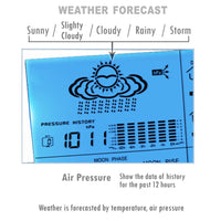 ILWS-107_2S Weather Station with 2 Wireless Sensors, with Time, Barometer Weather Forecast, Temperature, Humidity, Sunrise/ Sunset/ Moonrise/ Moonset, Date, Alarm & Snooze, Radio Controlled Clock RCC DST, 12/ 24-hour format, Indoor & Outdoor - Instrulife