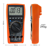 ILMU-873 Professional Digital Multimeter, Auto-& Manual-Ranging, 6000 counts, with K-Type Thermocouple/ AC DC Voltage/ DCA/ ACA/ Ohm/ Hz/ Continuity/ Frequency/ Capacitance/ Resistance/ F/C Thermometer - Instrulife