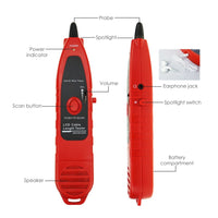 ILCT-714 Digital Cable Tester Tracker with 8 Remote Adaptor Wiremap RJ45 RJ11 BNC USB Multifunction Network Ethernet LAN Telephone Wire Cable Length Tester - Instrulife