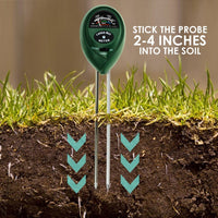 ILSO-257 3-in-1 Soil pH, Moisture & Light Meter Tester Probe Sensor, Gardening Plants Growth Watering Quality Monitoring Acidity Test Tool Kits for Garden Farm Lawn Household Indoor Outdoor - Instrulife