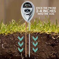 ILSO-257s_gloves 3-in-1 Soil pH Moisture Light Meter Tester Probe Sensor, Gardening Plants Growth Watering Quality Monitoring Acidity Test Tool Kits for Garden Farm Lawn Household Indoor Outdoor - Instrulife