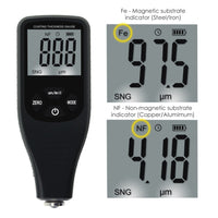 ILTM-259 Fe/ NF Coating Thickness Gauge Tester, 0~1300um 0~51.2mil Attribute Auto Detection & Substrate Paint Non-destructive Measurement, for Car Automotive Inspection Chemical Metal Processing - Instrulife