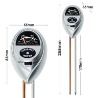 ILSO-257 3-in-1 Soil pH, Moisture & Light Meter Tester Probe Sensor, Gardening Plants Growth Watering Quality Monitoring Acidity Test Tool Kits for Garden Farm Lawn Household Indoor Outdoor - Instrulife