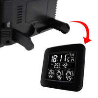 ILWS-288 Digital Wireless Weather Station Indoor Outdoor Temperature and Humidity Measure Hygrometer 3 Sensor, °C/°F Black LED Light Display, Alarm Clock Function - Instrulife