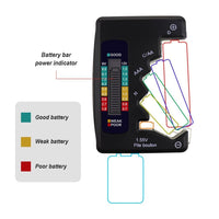 ILBT-064 / BAT-377 Battery Tester Checker C AA AAA D N 9V 1.5V Button Cell Batteries Clear Bar Graph LCD Display Pocket Size - Instrulife