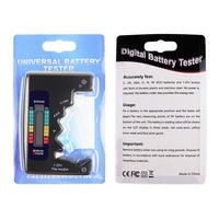 ILBT-064 / BAT-377 Battery Tester Checker C AA AAA D N 9V 1.5V Button Cell Batteries Clear Bar Graph LCD Display Pocket Size - Instrulife