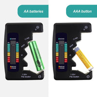ILBT-064 / BAT-377 Battery Tester Checker C AA AAA D N 9V 1.5V Button Cell Batteries Clear Bar Graph LCD Display Pocket Size - Instrulife