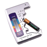 ILBT-064 / BAT-377 Battery Tester Checker C AA AAA D N 9V 1.5V Button Cell Batteries Clear Bar Graph LCD Display Pocket Size - Instrulife