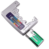 ILBT-064 / BAT-377 Battery Tester Checker C AA AAA D N 9V 1.5V Button Cell Batteries Clear Bar Graph LCD Display Pocket Size - Instrulife