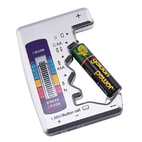 ILBT-064 / BAT-377 Battery Tester Checker C AA AAA D N 9V 1.5V Button Cell Batteries Clear Bar Graph LCD Display Pocket Size - Instrulife