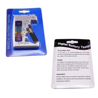 ILBT-064 / BAT-377 Battery Tester Checker C AA AAA D N 9V 1.5V Button Cell Batteries Clear Bar Graph LCD Display Pocket Size - Instrulife