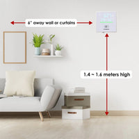 ILAQ-7730 Smart CO2 Carbon Dioxide Indoor Air Quality Monitor Temperature Humidity Measurement for Bedroom Close Rooms Offices Classroom - Instrulife