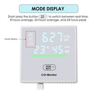 ILAQ-7730 Smart CO2 Carbon Dioxide Indoor Air Quality Monitor Temperature Humidity Measurement for Bedroom Close Rooms Offices Classroom - Instrulife