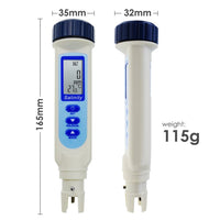 ILWQ-50_SOL Pen Type Salinity & Temperature Meter ATC w/ Calibration Solution Set ppm / ppt / % / S.G. 4 Units, Salt NaCl Water Quality Tester for Saltwater Aquarium Pond Hydroponics Food Test - Instrulife