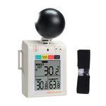 ILTH-296 Wearable 2-in-1 WBGT + HI Heat Index Checker Wet Bulb Globe Temperature Heat Stress Meter Air Globe Temperature Humidity Tester with Dangerous Level Indicator Audible Alarm