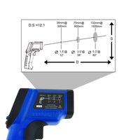 ILTH-174 Non- Contact Infrared (IR) Laser Thermometer Temperature Range -50~550°C (-58~1022°F) , Industrial Cooking Gun Type Tester - Instrulife