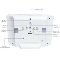 ILWS-107_2S Weather Station with 2 Wireless Sensors, with Time, Barometer Weather Forecast, Temperature, Humidity, Sunrise/ Sunset/ Moonrise/ Moonset, Date, Alarm & Snooze, Radio Controlled Clock RCC DST, 12/ 24-hour format, Indoor & Outdoor - Instrulife
