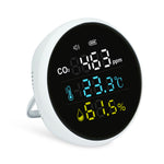 ILAQ-396 Carbon Dioxide CO2 Monitor Wall Mount Indoor Air Quality Meter Temperature Humidity Tester Colored Large Screen Display with Alarm 400~5000PPM NDIR Sensor