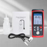 ILTM-444 Professional Thickness Gauge Ultrasonic Thickness Meter Datalogger 1.0~300.0mm (0.03~11.8inches) Record 1500 Data MAX|MIN|AVE Reading Colored Screen for Steel, Metal, Ceramics etc. Measurement - Instrulife