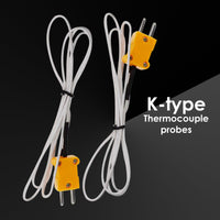 ILTH-830 Digital 2 Channels K-Type Thermometer 2 Thermocouples -50~1300°C (-58~2372°F) Handheld High Temperature Kelvin Scale Dual Measurement Meter Sensor - Instrulife