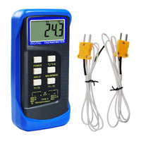 ILTH-830 Digital 2 Channels K-Type Thermometer 2 Thermocouples -50~1300°C (-58~2372°F) Handheld High Temperature Kelvin Scale Dual Measurement Meter Sensor - Instrulife