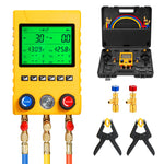 ILMT-549 Digital Refrigerant Manifold Gauge Set 800PSI HVAC Pressure Tester with LCD, Leak Test & Multi-Refrigerant Support