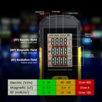 ILEM-511 Professional 3-in-1 EMF RF Meter: Electric / Magnetic / RF Field Detector with Data Hold & Alarm, EMF Safety Tester for Home / Industry Use - Instrulife