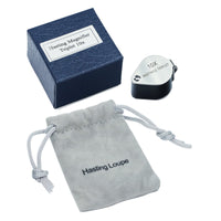 ILGE-394 10x Magnification Mini Jewelry Loupe High-quality Hasting Loupe with Optical Glass Triplet Lens, Stainless Steel Body, and Foldaway Pocket Design – Ideal for Stamp & Coin Enthusiasts, Watch Repair, and Hobby Mechanics - Instrulife