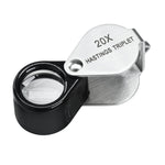 ILJL-395 20x Magnification Mini Jewelry Loupe High-quality Hasting Loupe with Optical Glass Triplet Lens, Stainless Steel Body, and Foldaway Pocket Design – Ideal for Stamp & Coin Enthusiasts, Watch Repair, and Hobby Mechanics - Instrulife