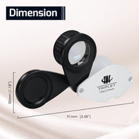ILJL-459 Gemstone Identification 2-in-1 Tool 15x Magnifier & Jadeite Filter with 21mm Lens Diameter for Genuine Emeralds Checking, Diamonds, Jewelry, Coins, Stamps, Antiques, etc. - Instrulife