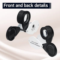 ILJL-459 Gemstone Identification 2-in-1 Tool 15x Magnifier & Jadeite Filter with 21mm Lens Diameter for Genuine Emeralds Checking, Diamonds, Jewelry, Coins, Stamps, Antiques, etc. - Instrulife