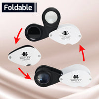 ILJL-459 Gemstone Identification 2-in-1 Tool 15x Magnifier & Jadeite Filter with 21mm Lens Diameter for Genuine Emeralds Checking, Diamonds, Jewelry, Coins, Stamps, Antiques, etc. - Instrulife