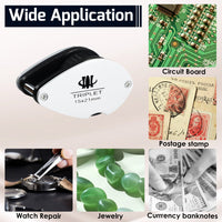 ILJL-459 Gemstone Identification 2-in-1 Tool 15x Magnifier & Jadeite Filter with 21mm Lens Diameter for Genuine Emeralds Checking, Diamonds, Jewelry, Coins, Stamps, Antiques, etc. - Instrulife