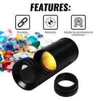 ILPO-460 Portable 93mm Length LED Gemstone Polariscope, Dual Lens with 28mm Diameter, Built-in LED Light for Jeweler, Gemologist Tool - Instrulife