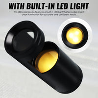 ILPO-460 Portable 93mm Length LED Gemstone Polariscope, Dual Lens with 28mm Diameter, Built-in LED Light for Jeweler, Gemologist Tool - Instrulife