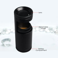 ILPO-460 Portable 93mm Length LED Gemstone Polariscope, Dual Lens with 28mm Diameter, Built-in LED Light for Jeweler, Gemologist Tool - Instrulife