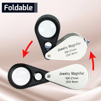ILJL-462 Dual Magnification Jewelry Loupe 10X and 25X Magnifier Loupe with 21mm and 8mm Lens Diameter - Instrulife