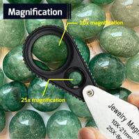ILJL-462 Dual Magnification Jewelry Loupe 10X and 25X Magnifier Loupe with 21mm and 8mm Lens Diameter - Instrulife