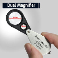 ILJL-462 Dual Magnification Jewelry Loupe 10X and 25X Magnifier Loupe with 21mm and 8mm Lens Diameter - Instrulife