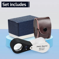 ILJL-462 Dual Magnification Jewelry Loupe 10X and 25X Magnifier Loupe with 21mm and 8mm Lens Diameter - Instrulife