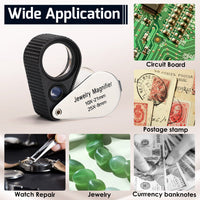 ILJL-462 Dual Magnification Jewelry Loupe 10X and 25X Magnifier Loupe with 21mm and 8mm Lens Diameter - Instrulife