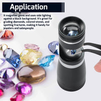ILJL-463 Portable 10x Darkfield Loupe Gemology Magnifier Gemstone Tester 20.5mm Lens Viewing Diameter - Instrulife