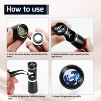 ILJL-463 Portable 10x Darkfield Loupe Gemology Magnifier Gemstone Tester 20.5mm Lens Viewing Diameter - Instrulife