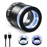 ILJL-552 10X Magnification Rechargeable Scale Loupe with 5 White & 5 UV LEDs
