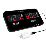 ILHU-548 Digital Large Screen Hygrometer Thermometer with Adjustable Audible & Visual Alarms